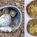 Pot Of Gold Coins And A Single Earring Hidden From The Crusaders Behind The Wall Of A Well 900 Years Ago Found Intact In Ancient Israeli Home