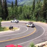 Cyclist suffered punctured lung slamming head-on into car in horrific footage