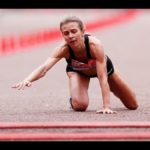 Professional runner crawls over London Marathon finish line after collapsing