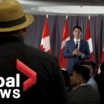 Indigenous pipeline protester confronts Trudeau, calls PM a 'weak leader'