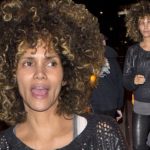 Make-up free Halle Berry sets her natural curls free on night out