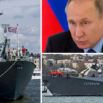 Russia puts Europe on alert as Putin's warships enter waters after US destroyer swoops