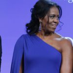 Michelle Obama Stuns In Royal Blue Dress At ‘Profile in Courage’ Ceremony