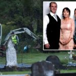 Killer who knifed wife and kids before killing himself exhumed from family grave