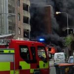 Fire in middle of Cardiff as substation near car park goes up in flames