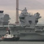 HMS Queen Elizabeth sets sail for the first time for trialsÂ 